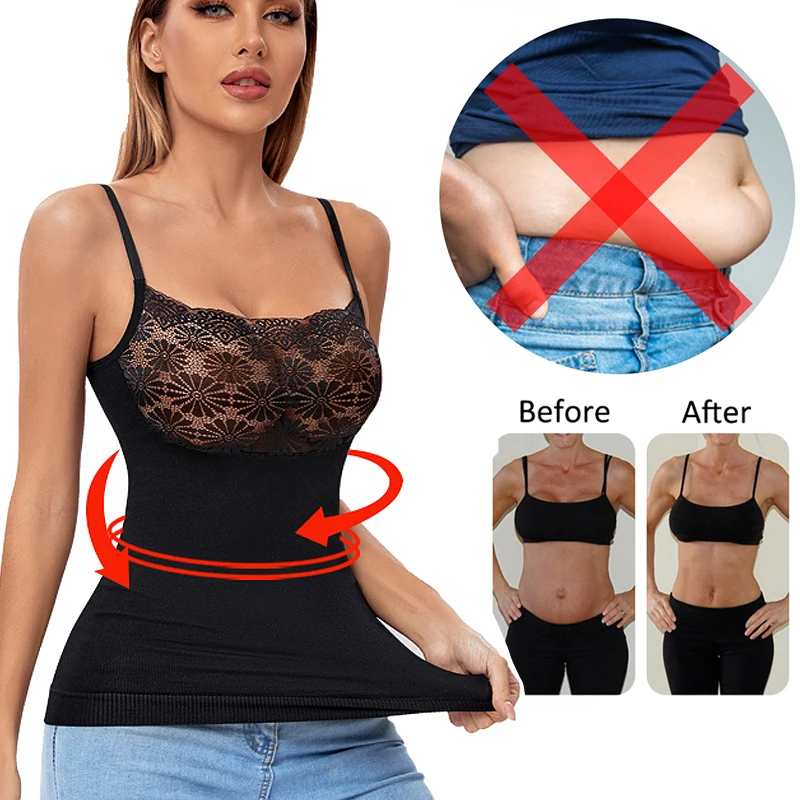 Women Bodysuits Shapewear Lace  Slimming Camisole Body Shaper - Slimming  Shapewear - Aliexpress