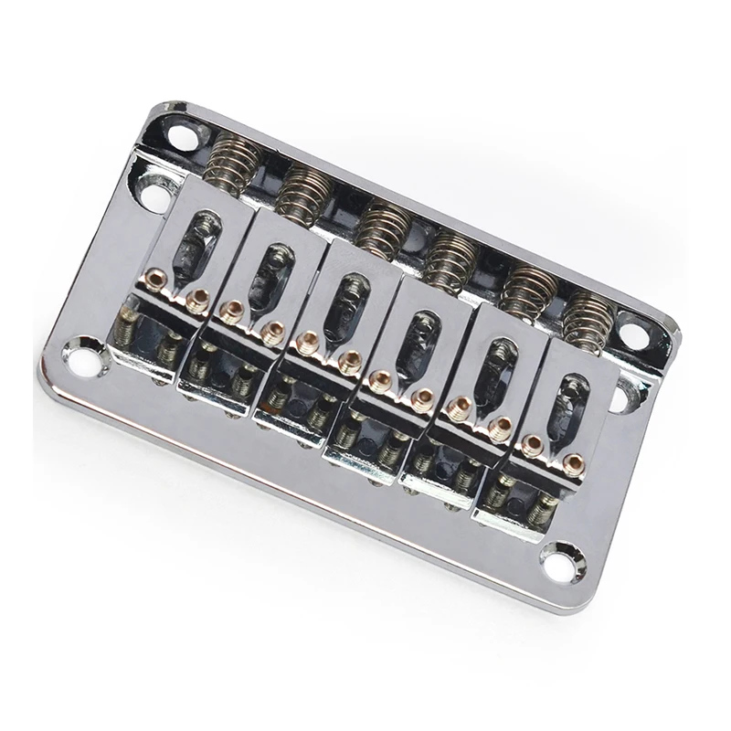 6현 기타 브리지 78x42MM 고정형 일렉트릭 기타 브리지 기타 테일피스 블랙/크롬
