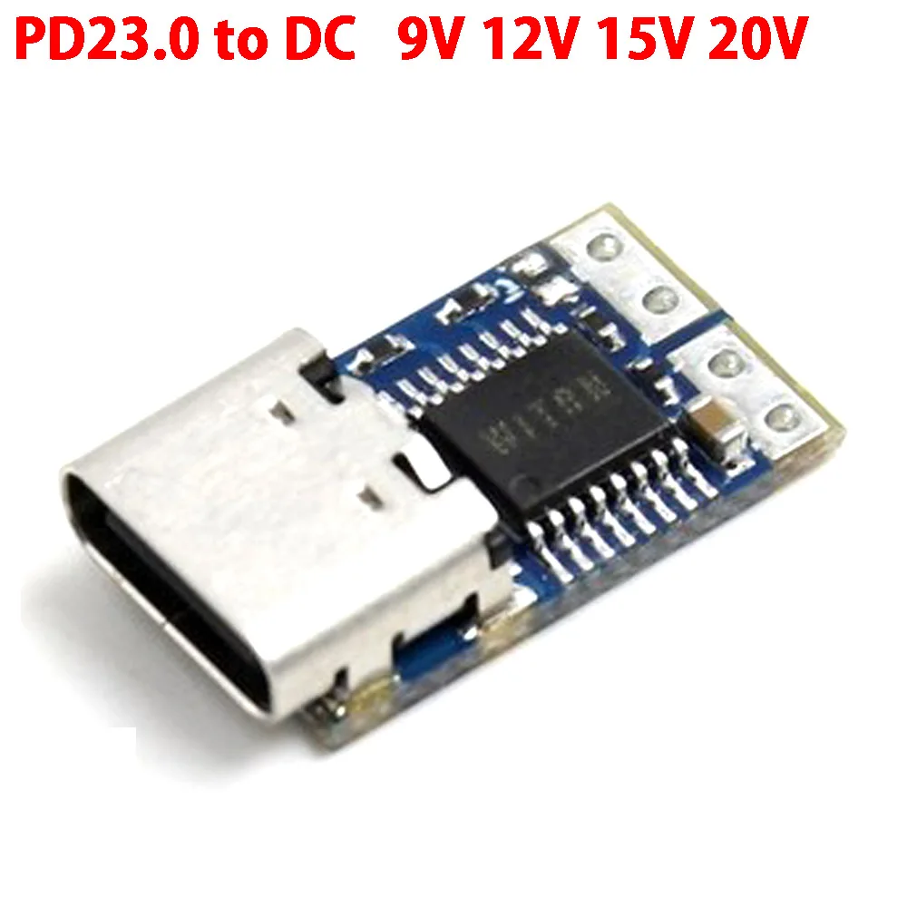 

1pcs PDC004-PD PD decoy PD23.0 to DC trigger extension cable QC4 charger 9V 12V 15V 20V TYPE-C Type C USB C