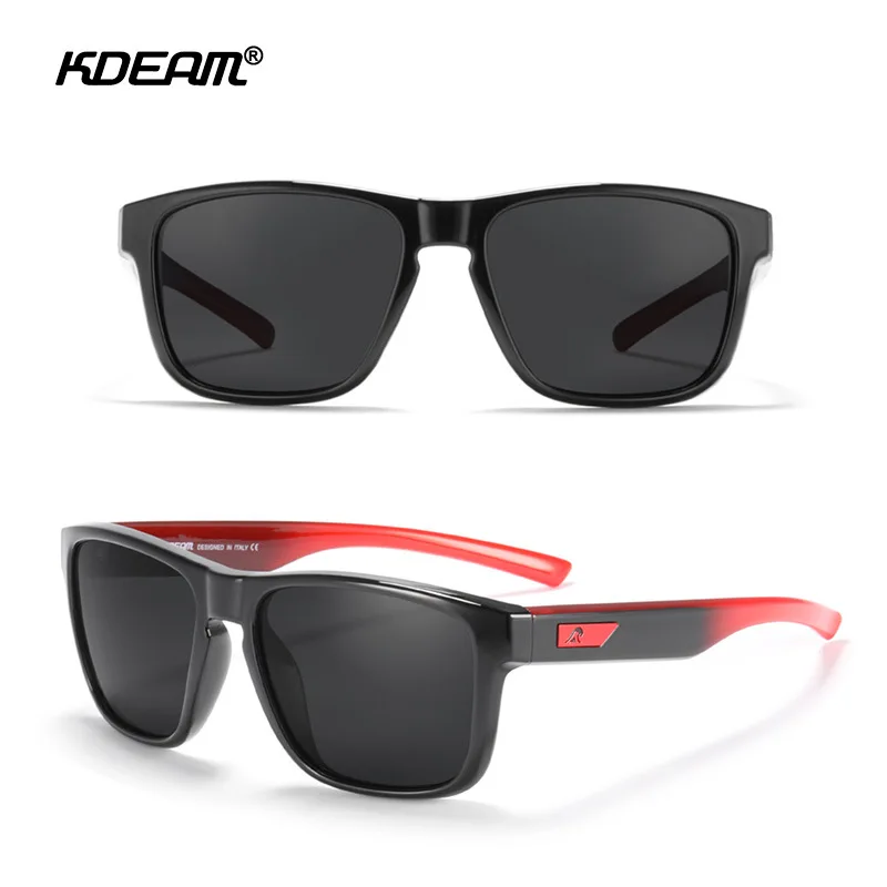KDEAM High Quality Colorful Polarized Sunglasses Fashion Unisex Driving Sun Glasses Outdoor Fishing Driving Square Sport Eyewear