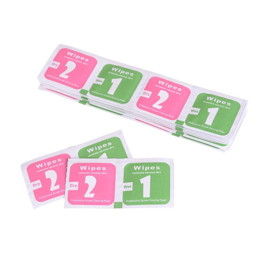 Phone Cleaning Kit 400pcs Camera Lens Phone LCD Screen Dust Removal Dry Wet Cleaning Wipes Papers Tempered Film Screen Cleaning Cloth