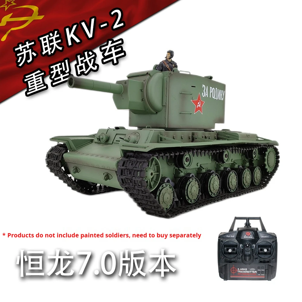 Henglong 1/16 Soviet KV-2 RC Panzer – Metallketten, BB-Shooter, Rauch & Sound, TK7.0 Infrarot-Kampfsystem