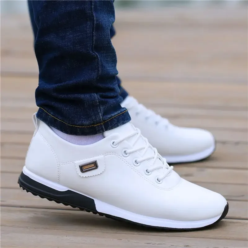 Men's Leather Shoes Outdoor Breathable Hiking Business Loafers Casual