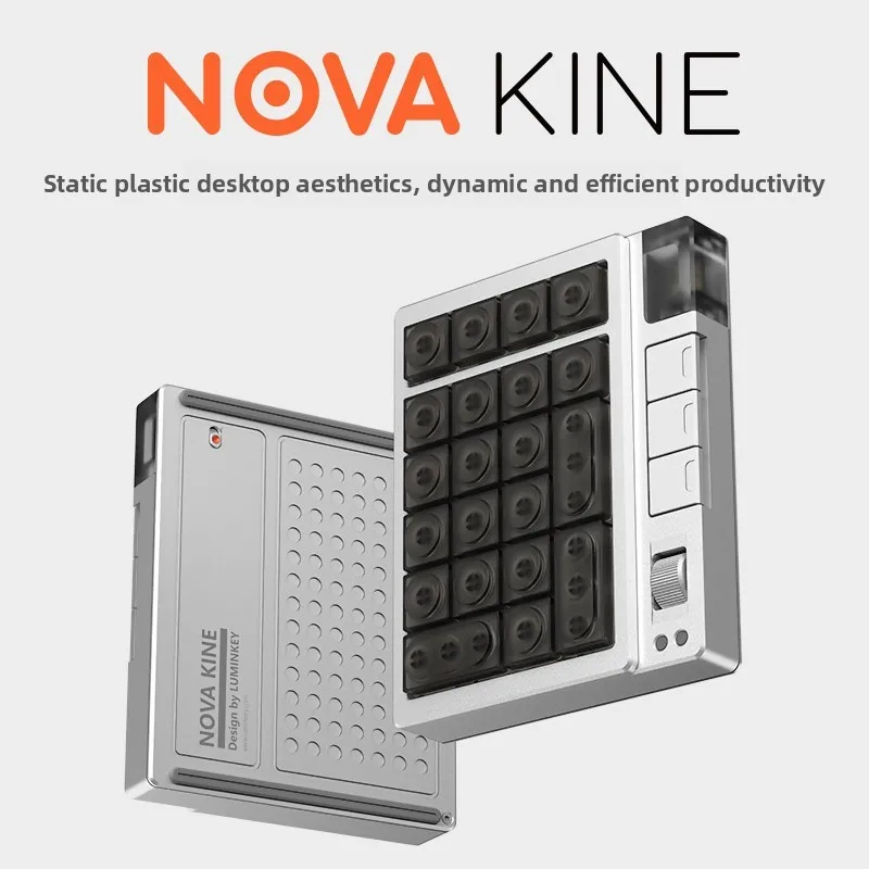 LUMINKEY NOVA KINE 숫자 키패드 미니 기계식 키보드 무선 트라이 모드 CNC 케이싱 핫스왑 가능 디자이너 키보드 사무실용