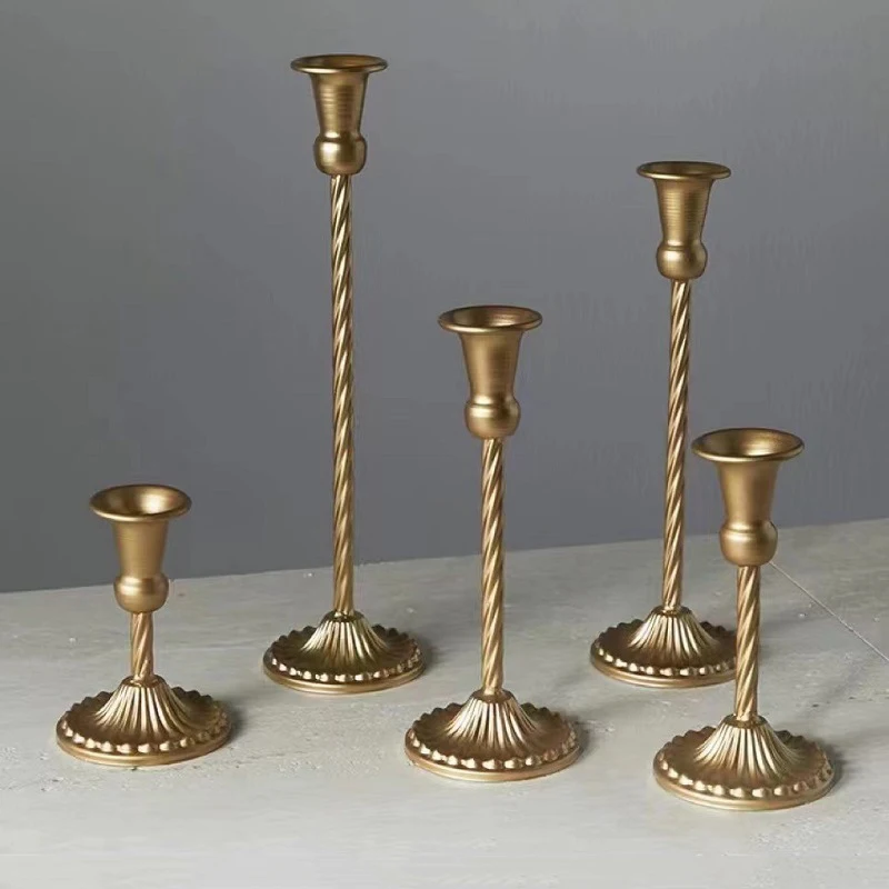 Single Brass Candlestick Holder