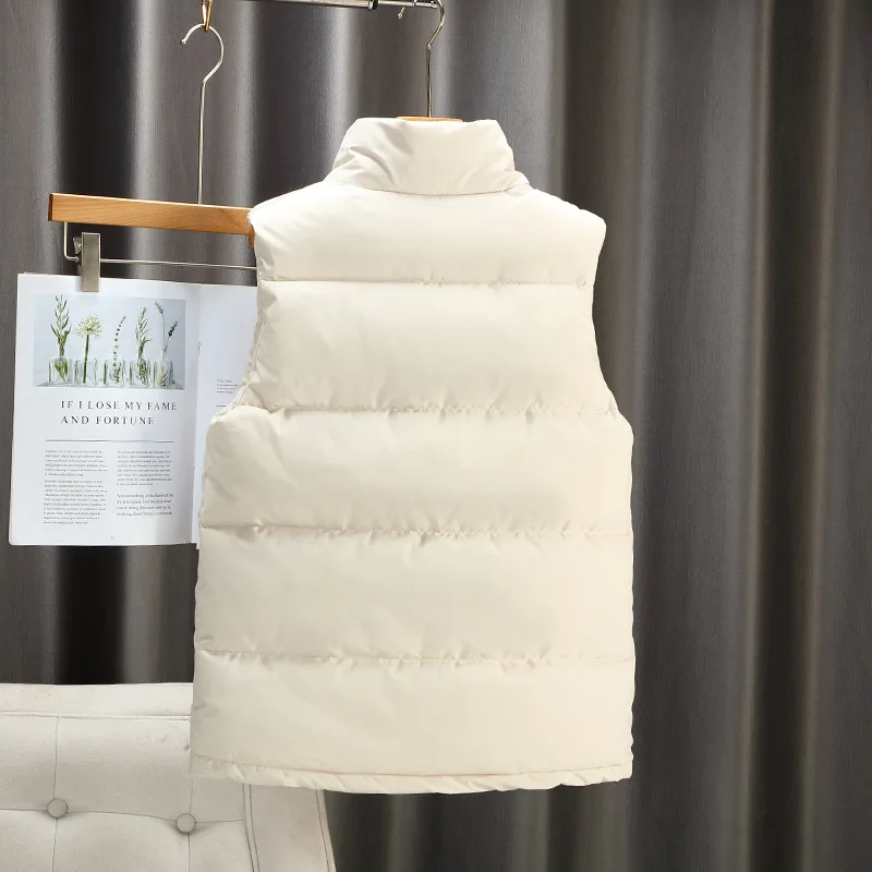 ZOZOWANG 2023 New Mens Vest Jacket Warm Sleeveless Jackets Winter Zipper Coat Autumn Stand-up Collar Casual Waistcoat Clothing