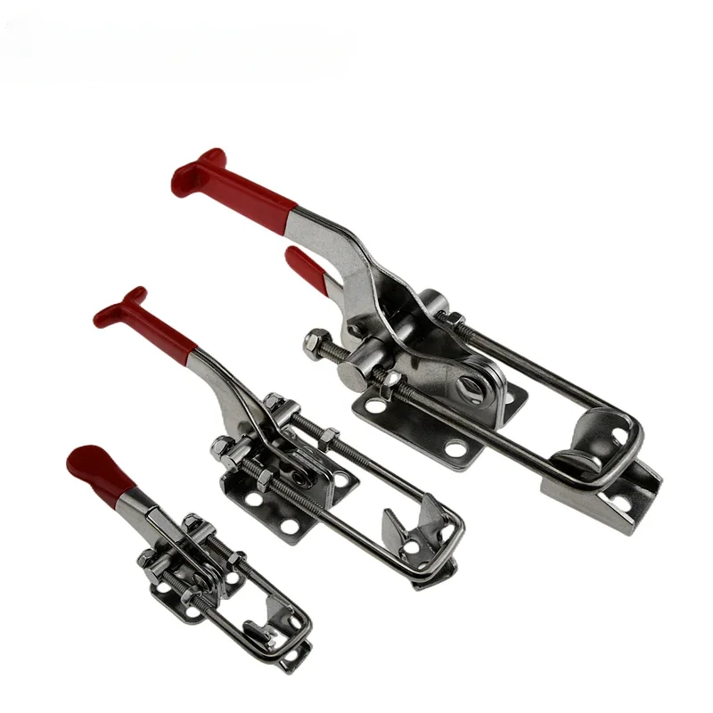 Self-locking 304 Stainless Steel Fixture Lock Buckle Box Buckle Clamp Tool for Quick Press Door Bolt buckle clamp