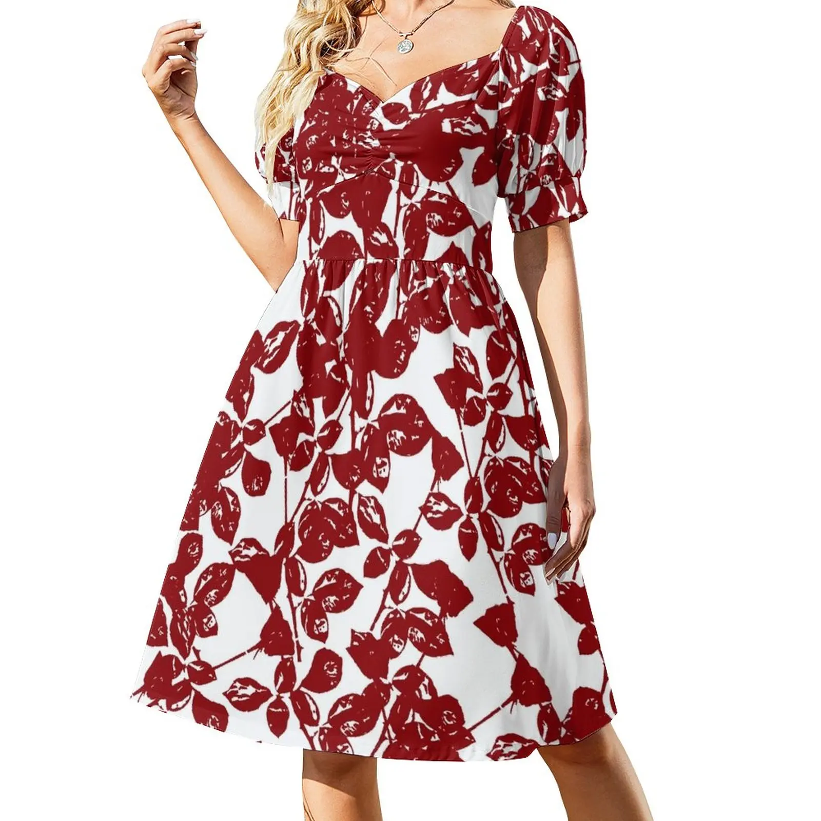 

Violator Texture Red Sleeveless Dress fairy dress Women's summer suit Female clothing dress summer