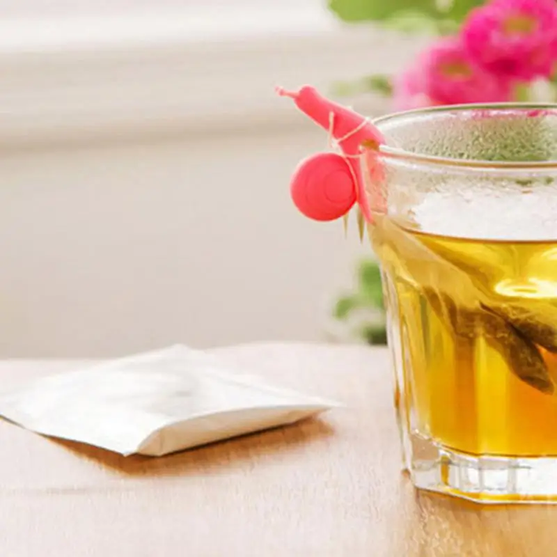 Silicone Tea Bag Holder 20/15/10/5/1PCS Cute Snail Shape Gift Set
