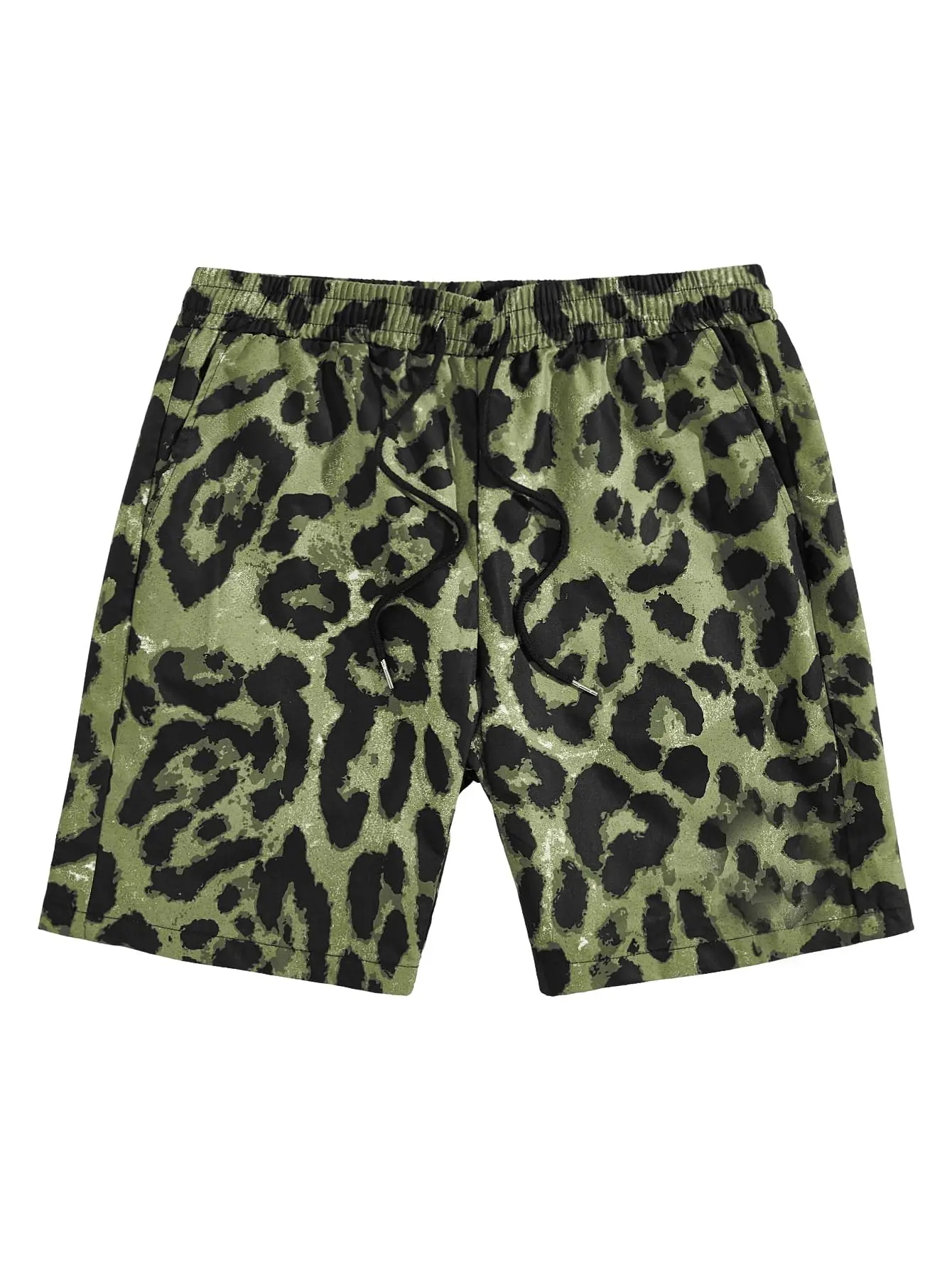 Leopard Print Beach Shorts for Men Women Surfing Swimwear