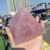 Natural Pink Quartz Pyramid, Cherry Pink Quartz Crystal Pyramid, Mineral Reiki Healing Stone, Energy Tower 2