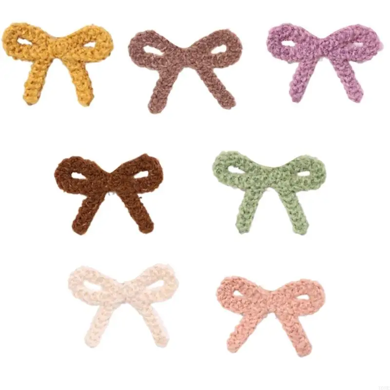 10pieces Bowknot bestickter Nähen auf Flecken Stickereien Applikationen Nähen auf Kleidungsflecken für Kleidung Jacken y08e – Detail 1