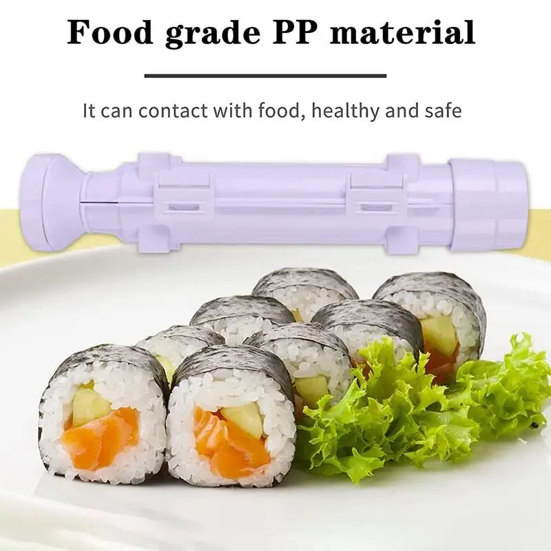 1개 실린더형 스시 제조기 퀵 스시 바주카 일본식 김밥 고기 틀 밥볼 틀 주방 도시락 액세서리