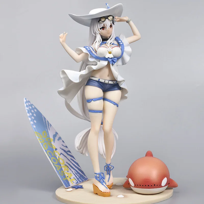 Tomorrow's Ark Scudi figure, seaside summer two-dimensional swimsuit beautiful girl animation model game ornament