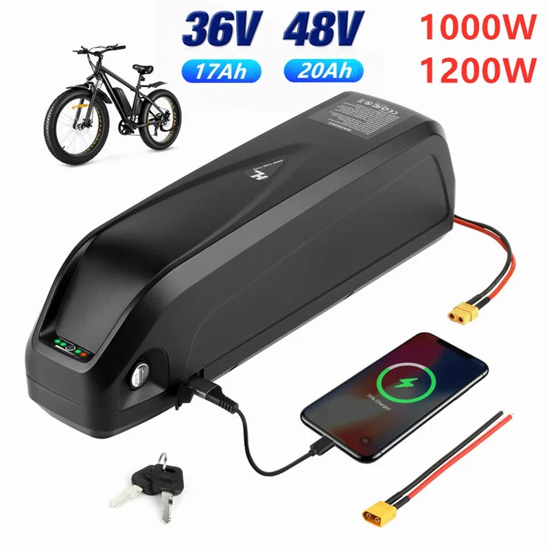

Genuine Electric Bike Battery Pack 48V 17Ah 36V 20Ah Cells Front Rear Hub / Mid Drive Bicycle Motor Kit with Charger XT60 Plug