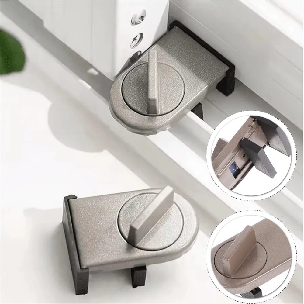 ตัวล็อคหน้าต่างบานเลื่อน ป้องกันการตกจากที่สูง ป้องกันการโจรกรรม ป้องกันเด็ก ใช้กับตู้และประตูบานเลื่อน 1