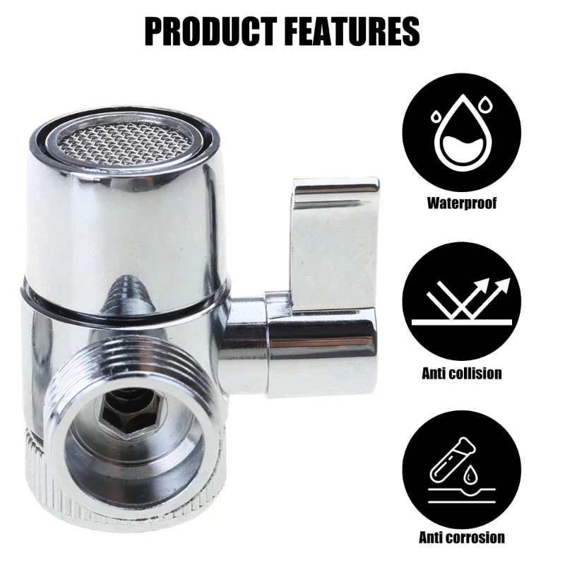 Faucet Diverter Valves Faucet Connector Alloy Sink Splitter Sink Splitter for Kitchen and Bathroom