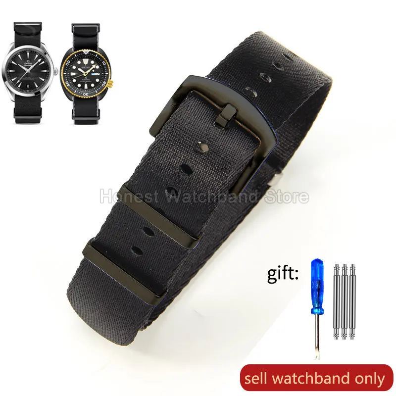 Vibrant Multi-Color Nylon Watch Strap - 20/22mm, Airy & Odor-Resistant