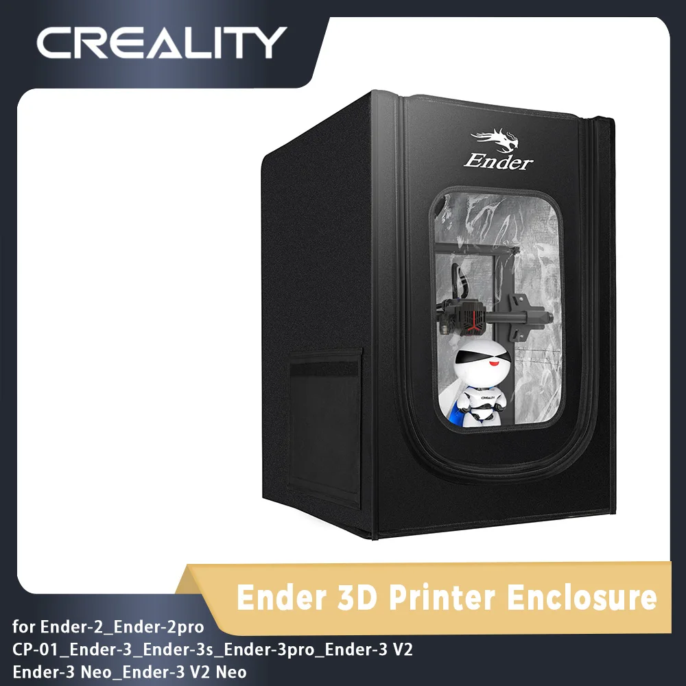 

CREALITY Ender 3D Printer Enclosure-Upgrade Fire Retardant Easy to Install for Ender-3 Ender-3 Pro Ender-3 V2/Ender-3 Neo_V2 Neo