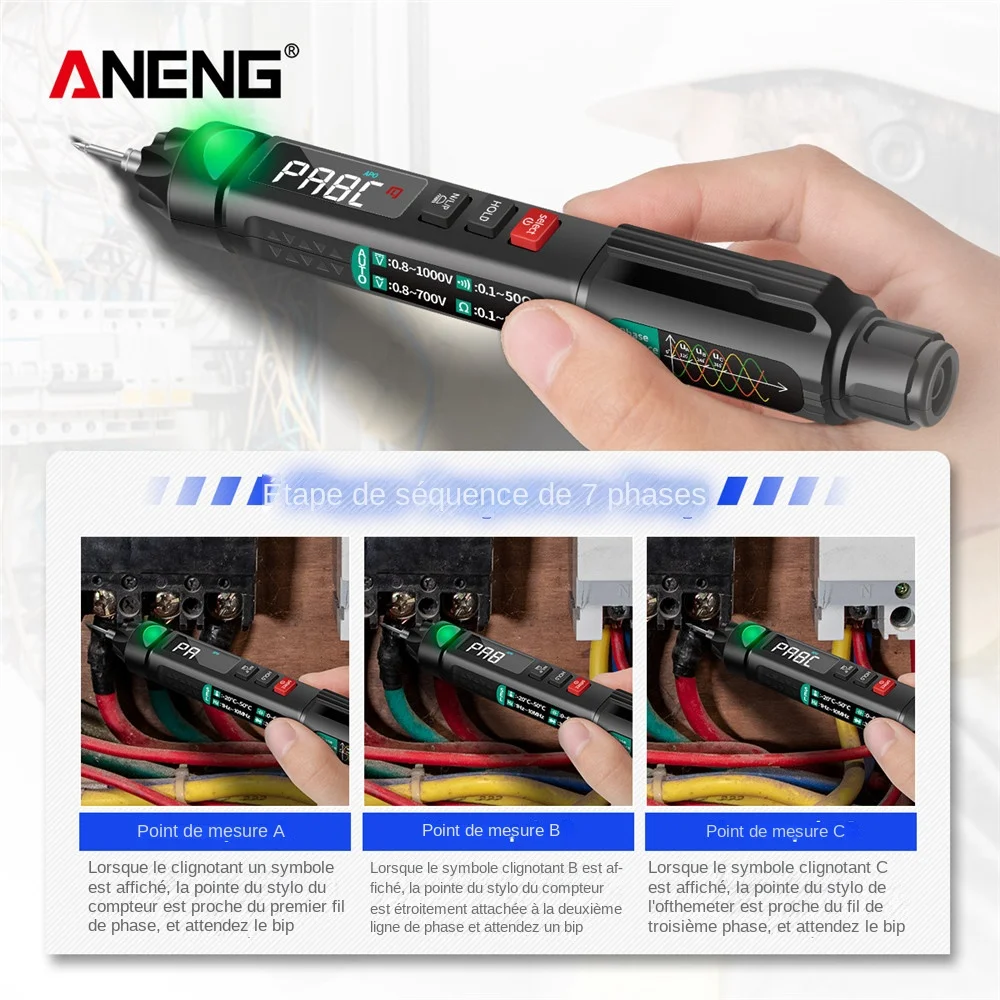 ANENG A3008 multimetro digitale Auto Intelligent Sensor Pen Tester 6000 conteggi misuratore di tensione senza contatto Multimeter polimetro