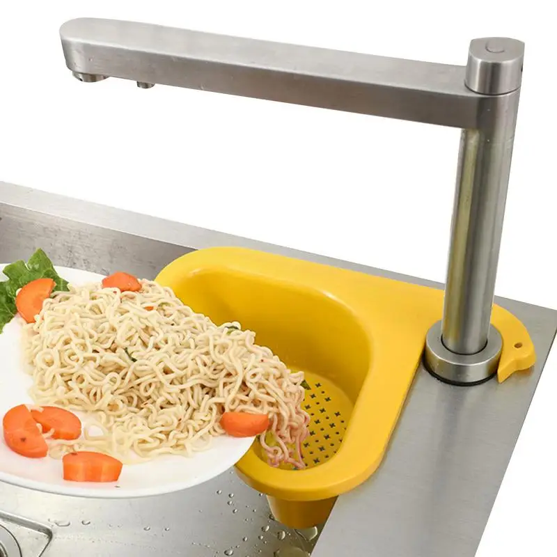 

Swan Drain Basket Sink Safe Swan Shape Drain Basket Punch-Free Swan Triangle Sink Filter Kitchen Bathroom Accessories Storage