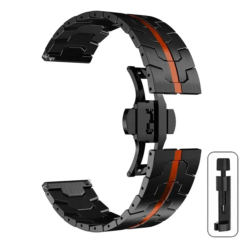 22mm Luxury Stainless Steel Watchband Bracelet