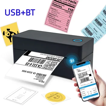 Stampante termica per etichette portatile Nessun inchiostro richiesto 203 DPI 4x6 per piccole imprese Bluetooth USB Ad alta velocità Express Airway Bill