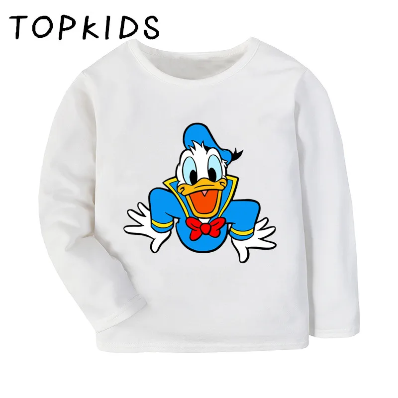 

Disney Cute Donald Duck Daisy Graphic Cartoon Kids T-shirt Funny Children Clothes Baby Boys Girls Long Sleeve T shirt,LKP5489