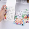 Kids Paint Coloring Book with Pigments - Watercolor Doodle Art Supplies for Toddlers, Sketch Pad & Drawing Paper for Children 2