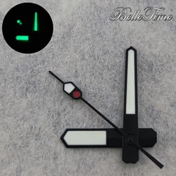 Black Luminous Watch Hands with C3 Green Glow (Black Red)
