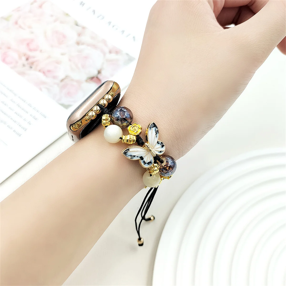 Bracelet de montre à bijoux pour iWatch Ultra 2 Series 10/9/8/7/6/5 Bracelet de montre tendance 42/44/45/46/49 mm 38/40/41 mm_voghion.com