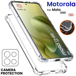 Transparent Shockproof TPU Soft Case - Clear Crystal Protective Shell Cover for Motorola Moto G86 (Transparent)