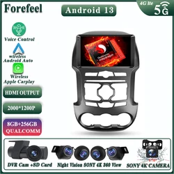 Android 13 Qualcomm For Ford Ranger 3 2011 2012 2013 2014 2015 Multimedia Autoradio Navigation Stereo Radio Player Car GPS DSP