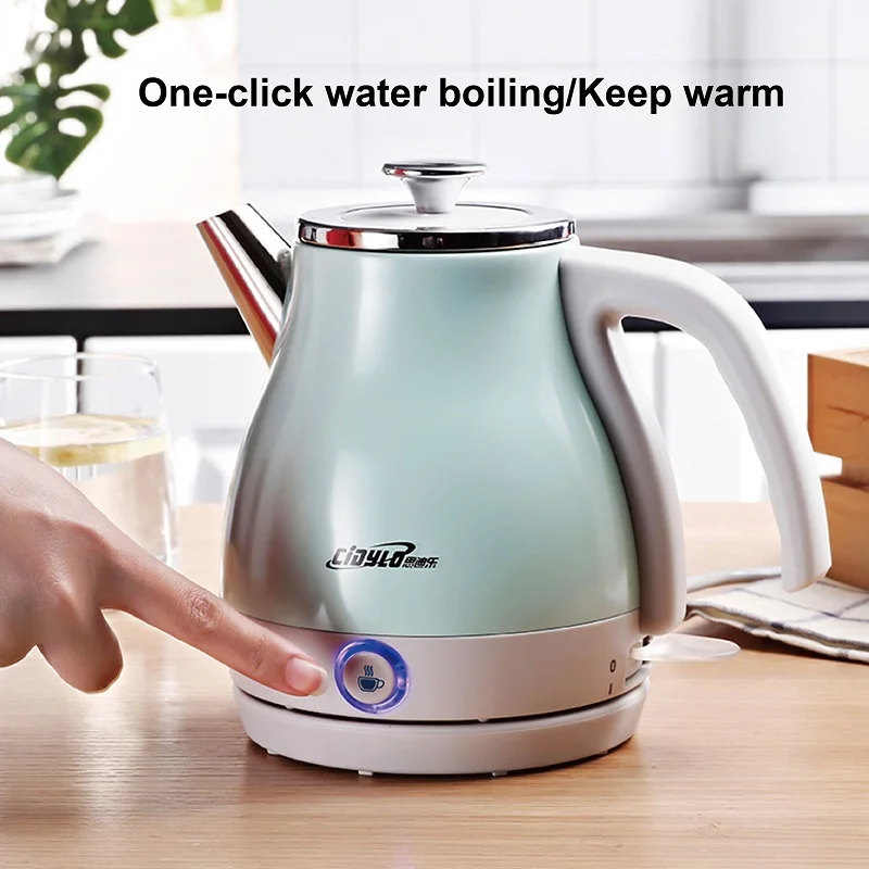1000ml Electric Kettle Portable Travel Kettle 304 Stainless Steel Teapot Thermal Kettle Automatic Power Off Kitchen Tool 1000W 3