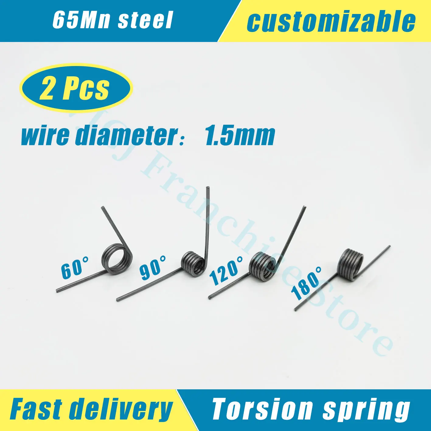 

V-Shaped Torsion Spring Wire Diameter1.5Mm Return Spring Hairpins 180/120/90/60 Degree Number Of Laps 3/6/9 Rotary Spring