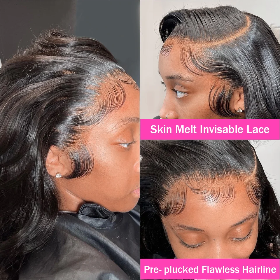 Body Wave 13x4 HD Lace Frontal Wigs Human Hair Brazilian 34Inch Natural Black Wig HD Lace Front Human Hair Wigs For Women