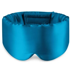 Luxurious 100% Mulberry Silk Sleep Mask - Ultra-Soft Light-Blocking Eyemask (Navy Blue)