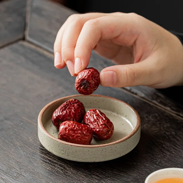 Retro Sauce Dish Ceramic Soy Round Seasoning Dipping Plate Bowl Small Flavor Plates Creative Snack Vinegar Kitchen Tableware 4