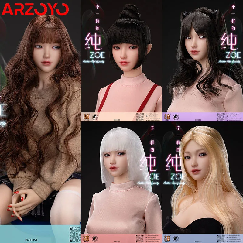 I8TOYS I8-H005 1/6 Zoe Movable Eyes Head Sculpt Carving Model Fit