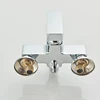 Chrome Long Spout Bathtub Shower Faucet Wall Mounted Hot Cold Mixer Swivel Tub Spout Bath Tap 2-ways Water Outlet Crane 30cm 4