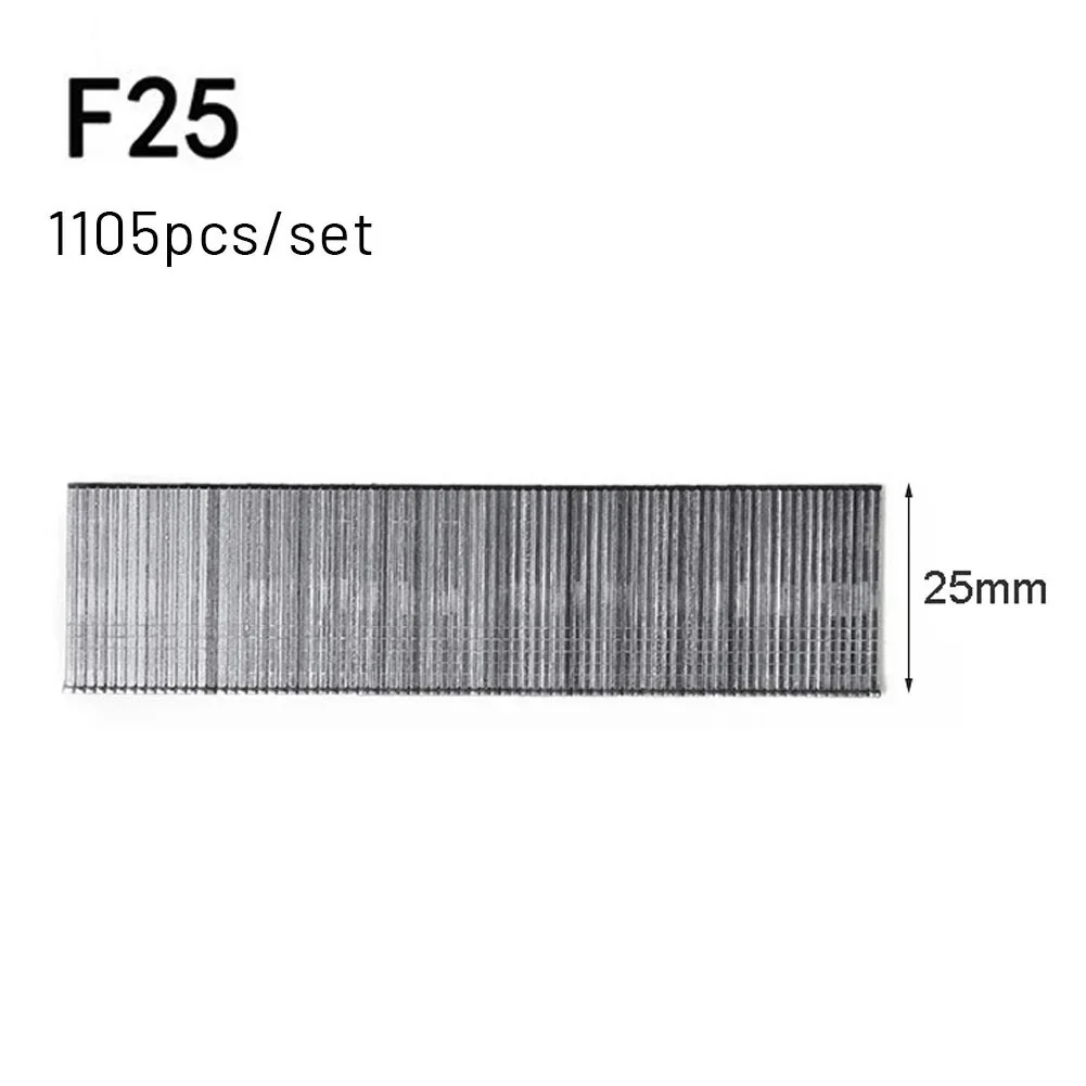 1105Pcs F15/F20/F25/F30 Straight 10/15/20/25/30mm Brad Nails For DIY Home Gardening Furniture Woodworking Power Tools
