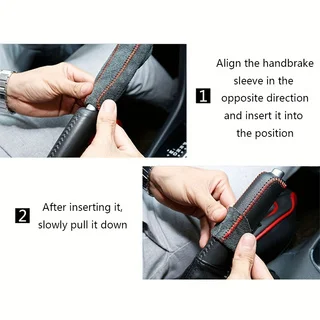 Car Handbrake Grip Carbon Fiber Protector Cover Interior Stylish Decor Honda Car Accessories Skoda hand brake cover