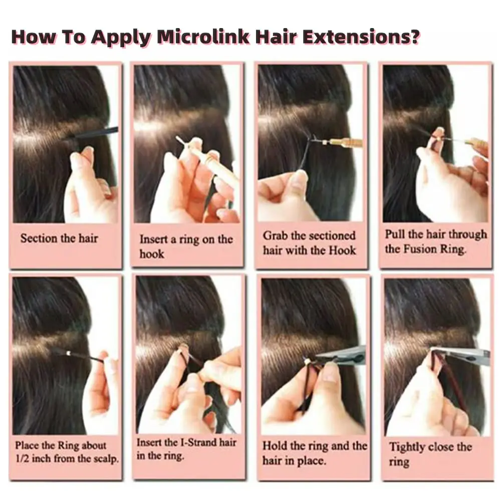 Body Wave Hair Extensions micro loop hair Human Hair Extensions for Black Women Bead 50 Strands Extension Brazilian