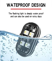 Wireless Light Aircraft Airplane Helicopter Warning Lights RGB Led Strobe lights Motorcycle Lights LED Flash with USB Charging - Image 5
