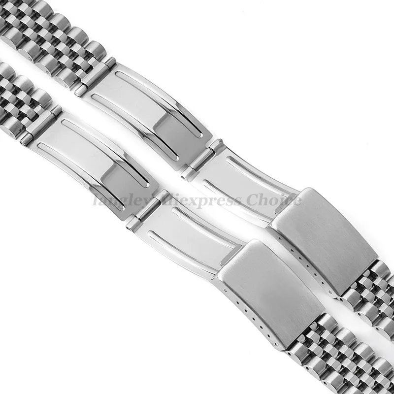 Curved End Solid Stainless Steel Watch Bands