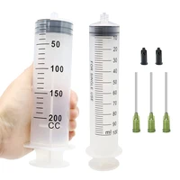 100ml/200ml Large Capacity Syringe Plastic Luer Lock Syringe With Glue Needle for Glue Dispensing, Oil Glue Liquid, Pet Feeding 1