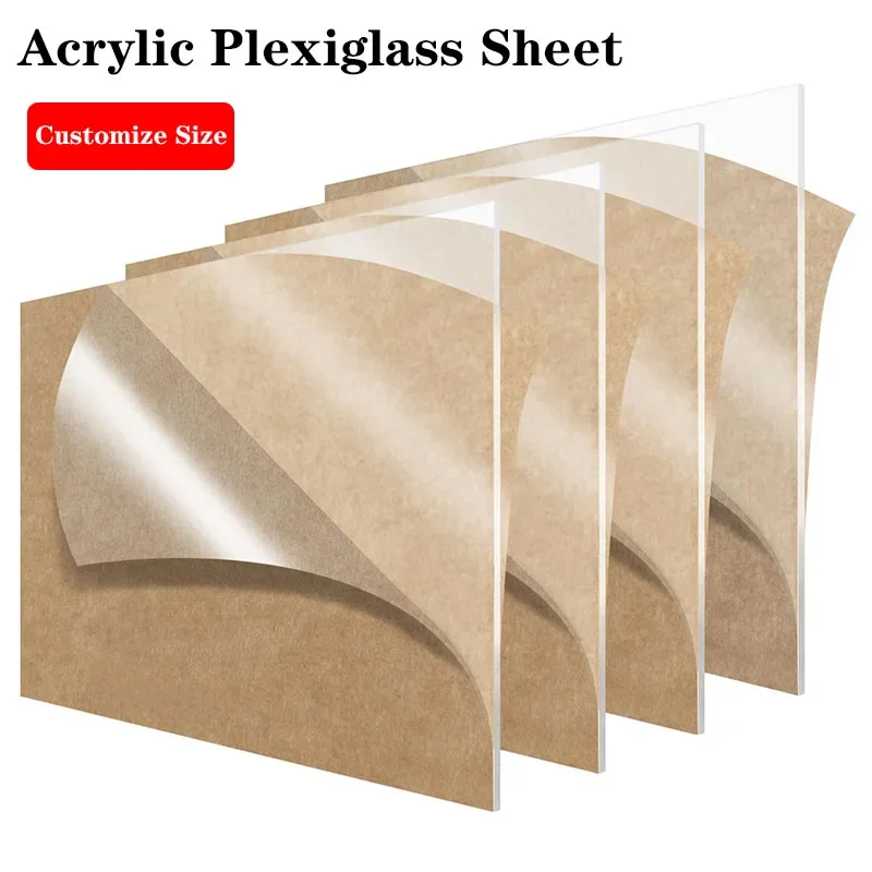 Acrylic Plexiglass Sheet Plastic Board Glass Methacrylate 200*200mm 1-10mm for DIY Display Projects Craft Tags plastic acrylic sheet