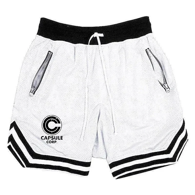 Basketball Capsule Corp Print Shorts Male Casual Mesh Fitness Short Trousers Breathable Five Points Pant Running Clothing 5