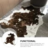 Simulated Cow Pattern Plush Carpet Area Rugs Bedside Keep Warm Print Imitation Home Floor Cushion Decorative 3