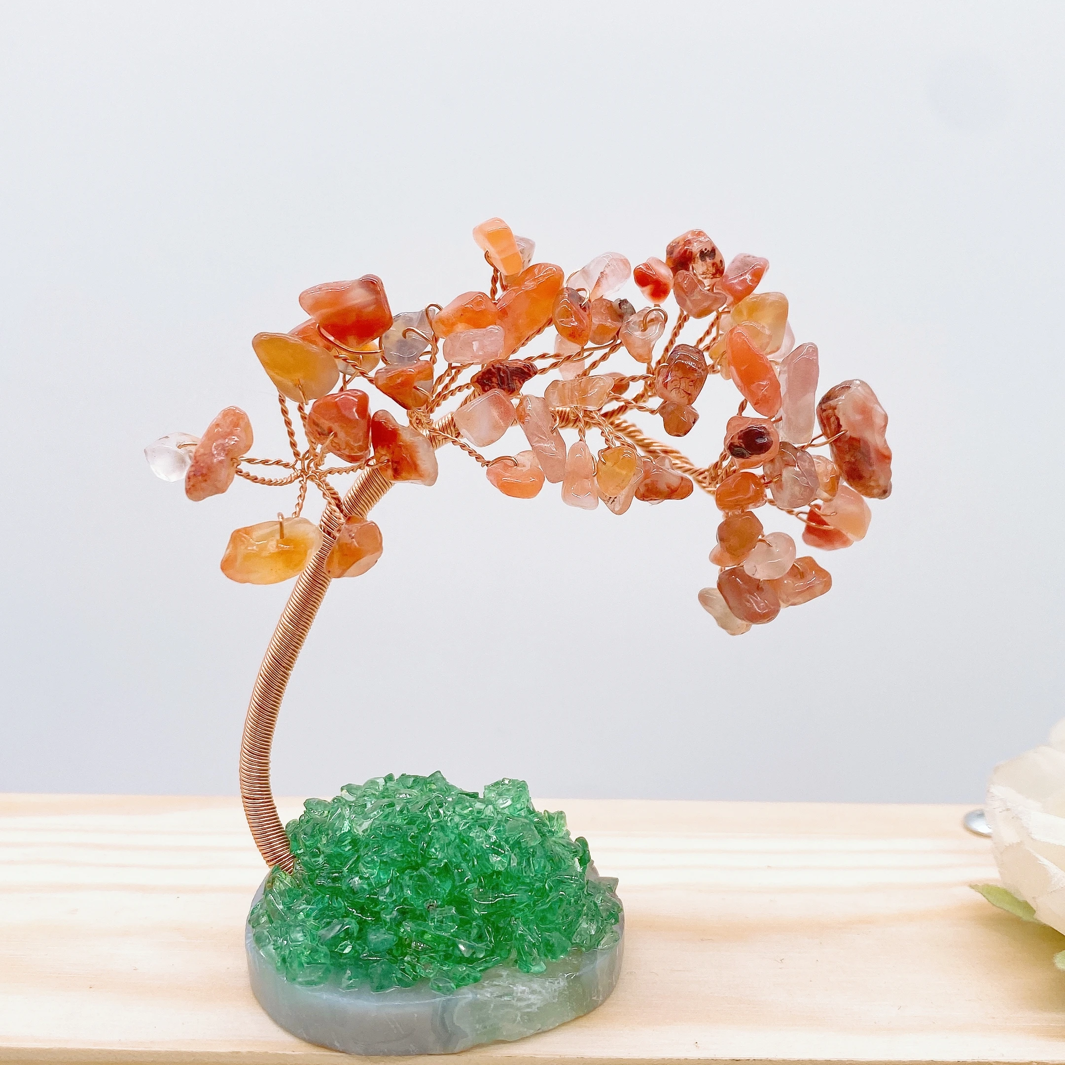 Natural Amethyst Gravel Tree Specimen Crystal Quartz Stone Agate Base Lucky Tree Crafts Home Decoration DIY Gift Souvenir 4